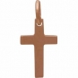Rose Gold Charm - Cross with 18K Rose Gold Plate 15x7mm