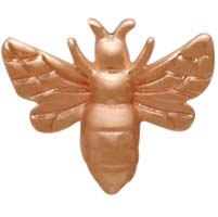 Rose Gold Plated Tiny Bee Post Earrings 6x8mm