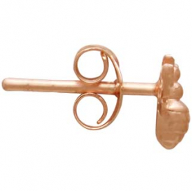 Rose Gold Plated Tiny Bee Post Earrings 6x8mm