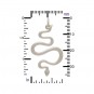 Sterling Silver Snake Pendant 37x20mm