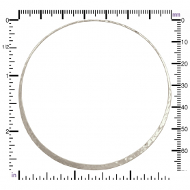 Sterling Silver Bangle Bracelet - Hammered Eclipse