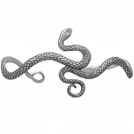 Sterling Silver Textured Snake Bracelet