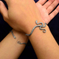 Sterling Silver Textured Snake Bracelet