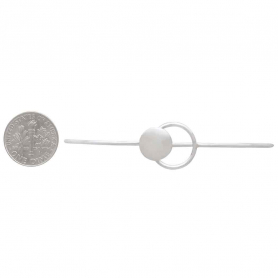 Sterling Silver Circle and Dot Hook and Eye Bracelet 55x62mm