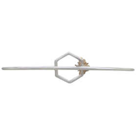 Mixed Metal Hook and Eye Bracelet with Hexagon and Bee Back View