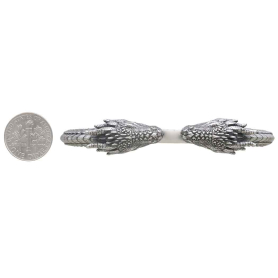Sterling Silver Dragon Cuff Bracelet with Dime