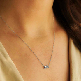 Sterling Silver Mountain Necklace 18 Inch