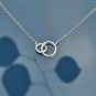 Sterling Silver Linked Circles Necklace 18 Inch