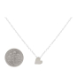 Sterling Silver Small Heart Slider Necklace with Dime