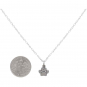 Sterling Silver 18 Inch Paw Print Necklace