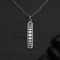 Sterling Silver 18 Inch Vertical Moon Phase Necklace