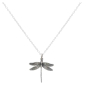 Sterling Silver 18 Inch Dragonfly Charm Necklace