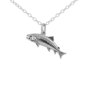 Sterling Silver Trout Necklace