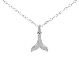 Sterling Silver Whale Tail Necklace