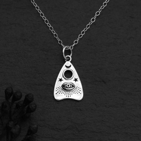 Sterling Silver Ouija Planchette Necklace