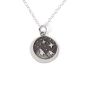 Silver 18 Inch Snow Capped Mountain w Stars Necklace