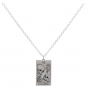 Sterling Silver 18 Inch Lovers Tarot Card Necklace