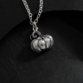 Sterling Silver Pumpkin Necklace