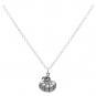 Sterling Silver Dimensional Pumpkin Necklace
