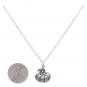 Sterling Silver Dimensional Pumpkin Necklace