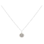 Sterling Silver Letter Charm Necklace - Initial U Front View