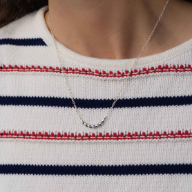Sterling Silver Twisted Tapered Festoon Necklace