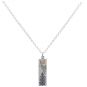 Sterling Silver 18 Inch Rectangle Pine Tree Charm Necklace