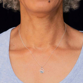 Sterling Silver 18 Inch Snow Capped Mountain Necklace