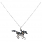 Sterling Silver Horse Necklace with Bronze 18 Inch