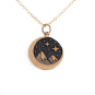 Bronze Snow Capped Mountain Necklace with Gold Fill Chain