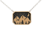 Bronze Mountain Range Festoon Necklace with Silver Chain