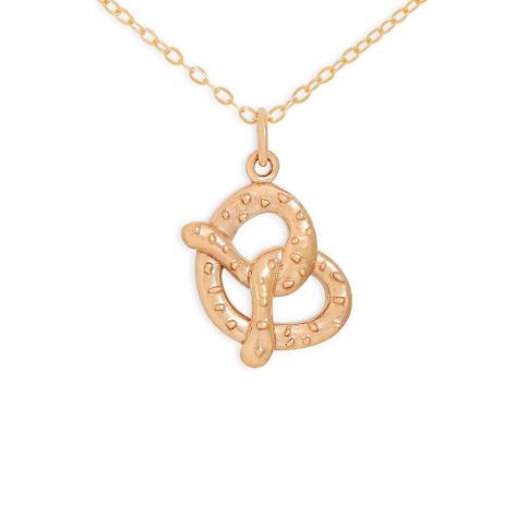 Nina Designs Bronze Pretzel Necklace with Gold Fill Chain