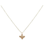 Bronze Bee Necklace with Gold Fill 18 Inch Chain Front View