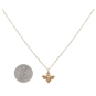 Bronze Bee Necklace with Gold Fill 18 Inch Chain with Dime