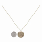 Bronze Athena's Owl Coin Necklace with Gold Fill Chain with Dime