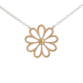 Bronze Large Openwork Daisy Festoon Necklace