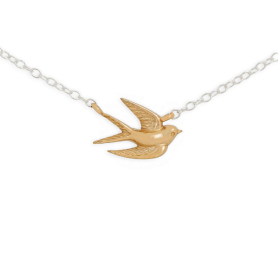 Bronze Swallow Festoon Necklace