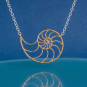 Bronze Openwork Nautilus Festoon Necklace