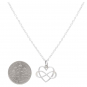 Sterling Silver 18 Inch Infinity Heart Necklace