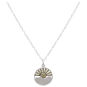 Silver Mountain with Bronze Sun Rays 18 Inch Necklace Front View