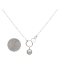 Sterling Silver Circle of Life Necklace with Pearl with dime
