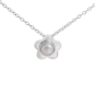 Sterling Silver Daisy with Pearl Center Necklace