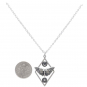 Sterling Silver Geometric Moth Necklace 18 Inch