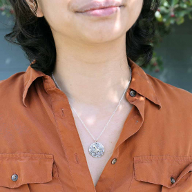 Sterling Silver 18 Inch Octopus Charm Necklace