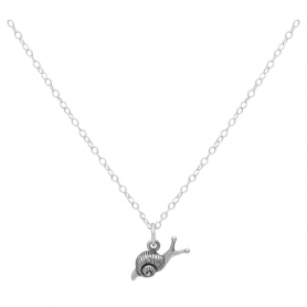 Sterling Silver 18 Inch Snail Charm Necklace