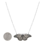 Sterling Silver Monarch Butterfly Festoon Necklace with Dime