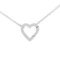 Nina Designs Sterling Silver Removable Heart Charm Holder Necklace