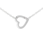 Nina Designs Sterling Silver Removable Heart Charm Holder Necklace