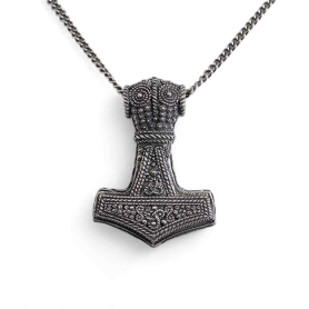 Men's Necklace Sterling Silver Thor's Hammer 22 Inch