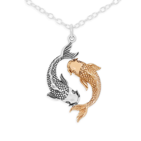 Nina Designs Mixed Metal Double Koi Necklace